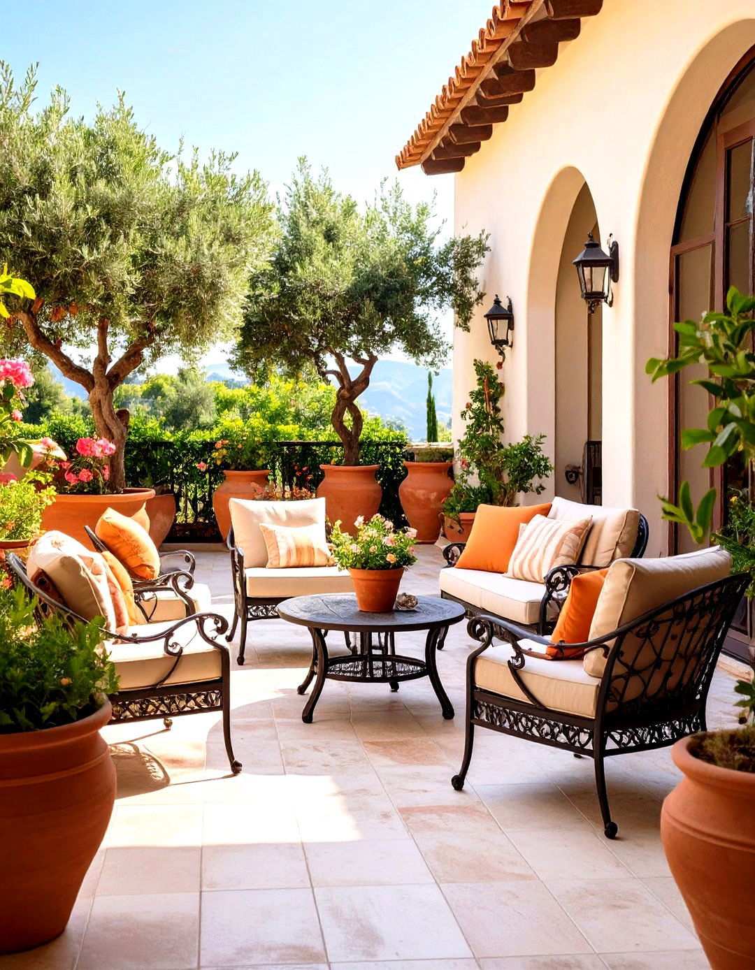 Mediterranean Vintage Terrace - 24 Vintage Garden Ideas