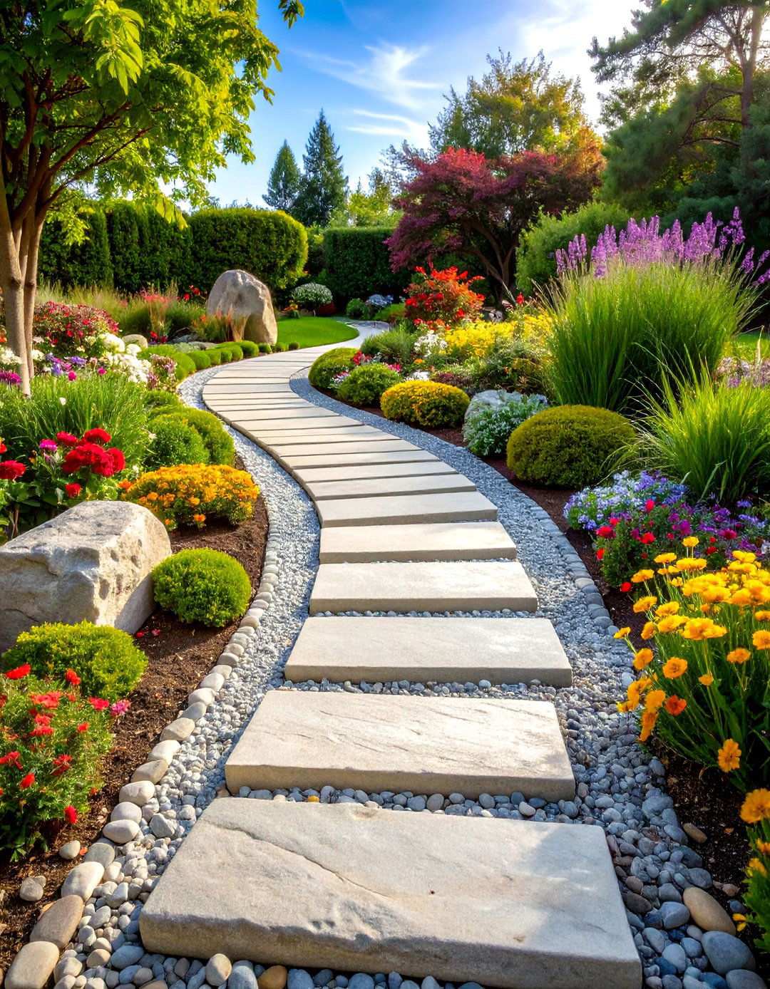Memorial Stone Pathway Garden - 24 Memorial Garden Ideas