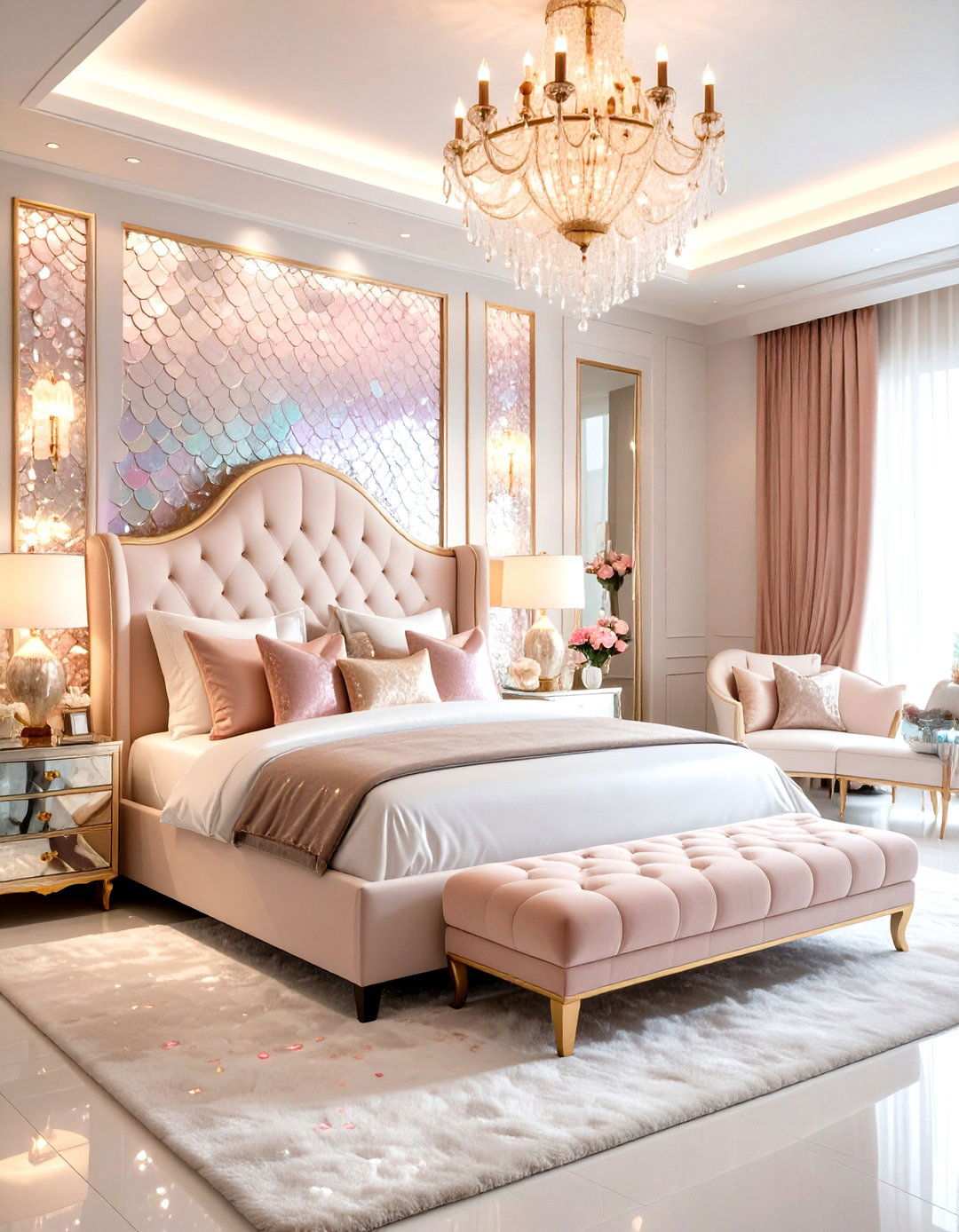 Mermaid Scale Glamour - 24 Underwater Mermaid Bedroom Ideas