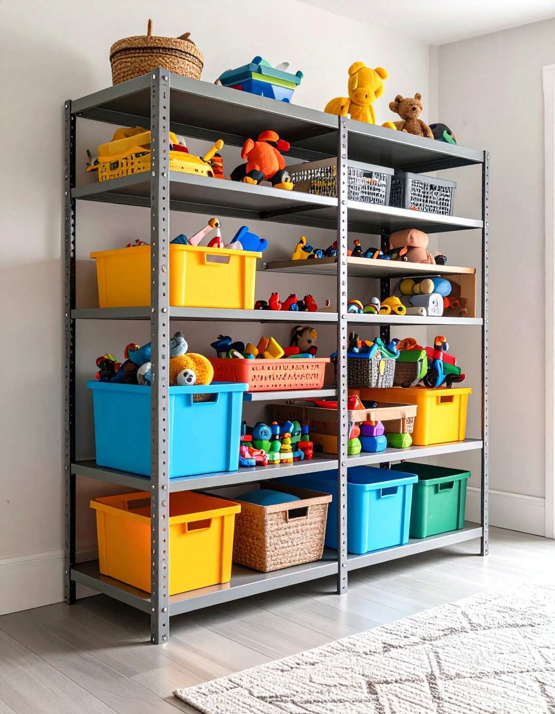 Metal Frame Storage Units - 24 Outdoor Toy Storage Ideas