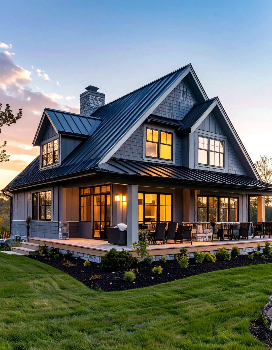 Metal Roofing with Standing Seam Design - 24 Modern Cape Cod House Ideas