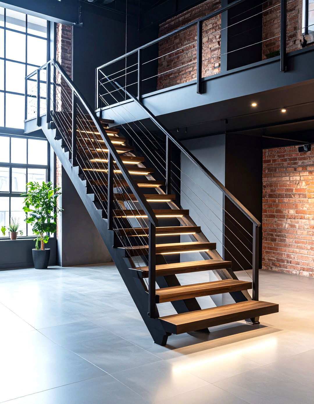 Metal Staircase Loft Feature - 24 Loft Ideas
