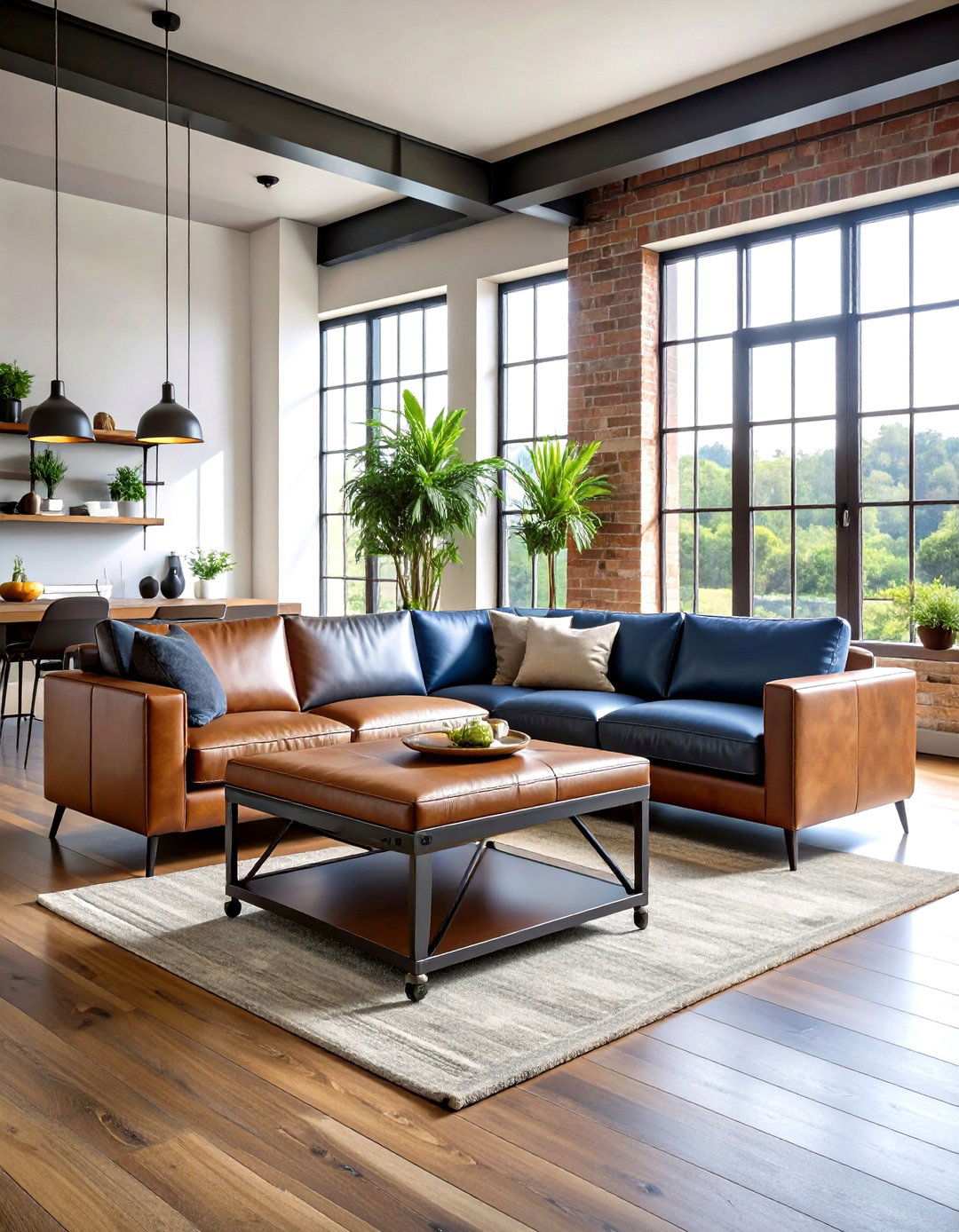 Metal Storage Ottoman Solutions - 24 Industrial Living Room Ideas