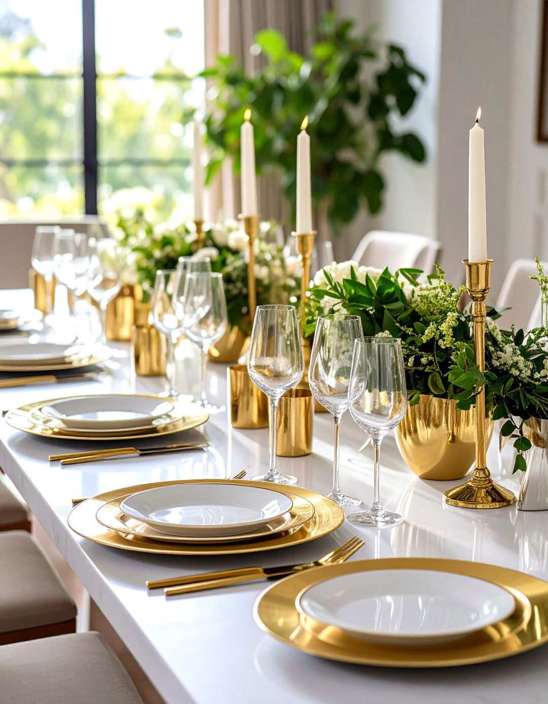 Metallic Accent Tablescapes - 24 Wedding Decoration Ideas