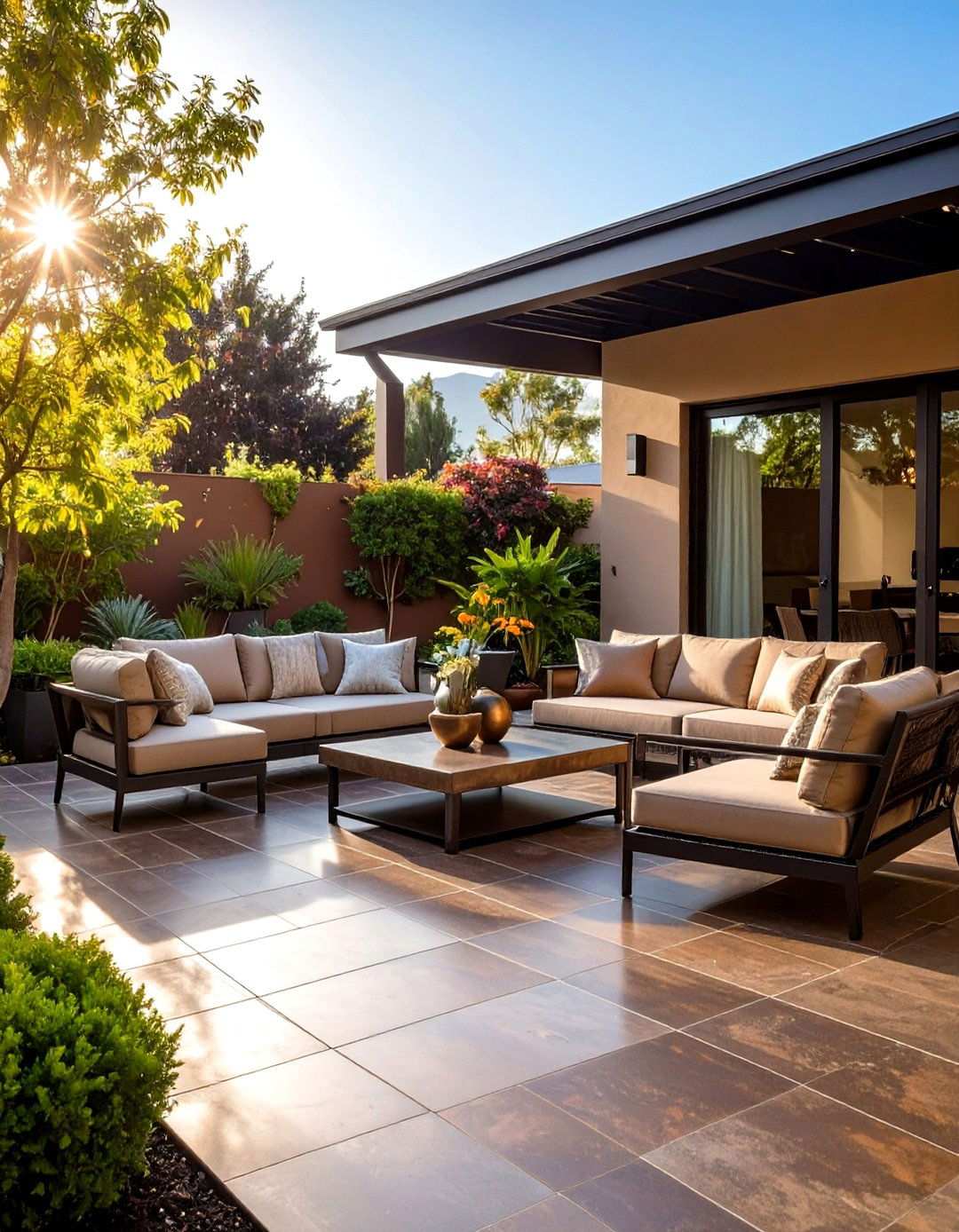 Metallic Finish Porcelain - 24 patio tile ideas