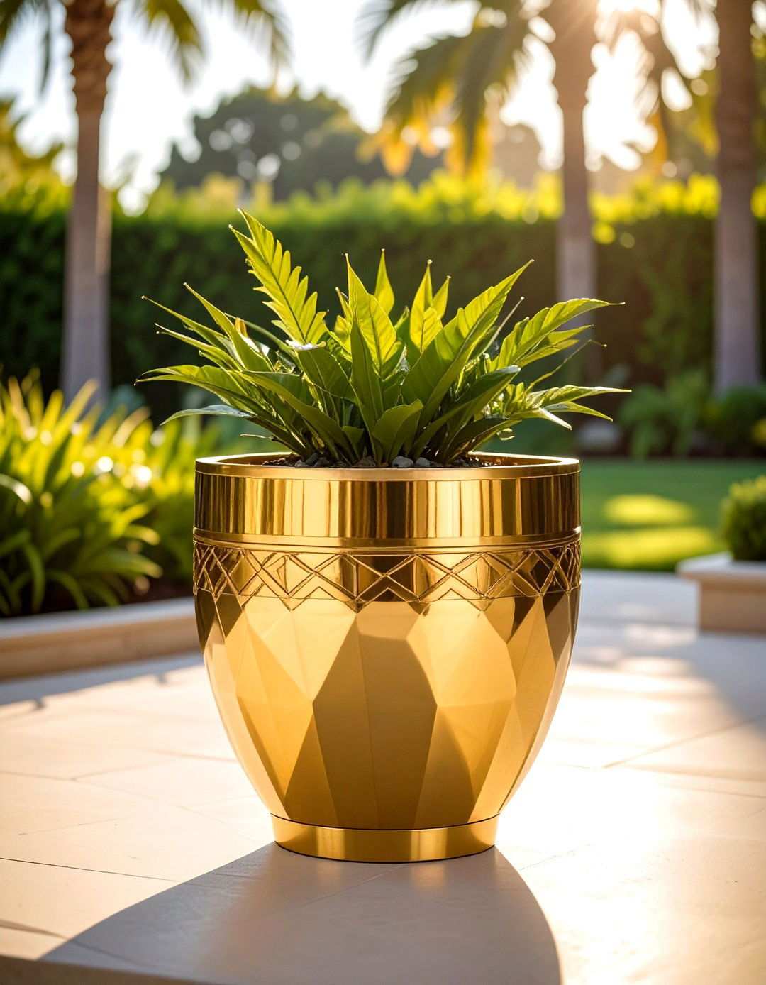 Metallic Gold Accent Planters - 24 Painted Pot Ideas
