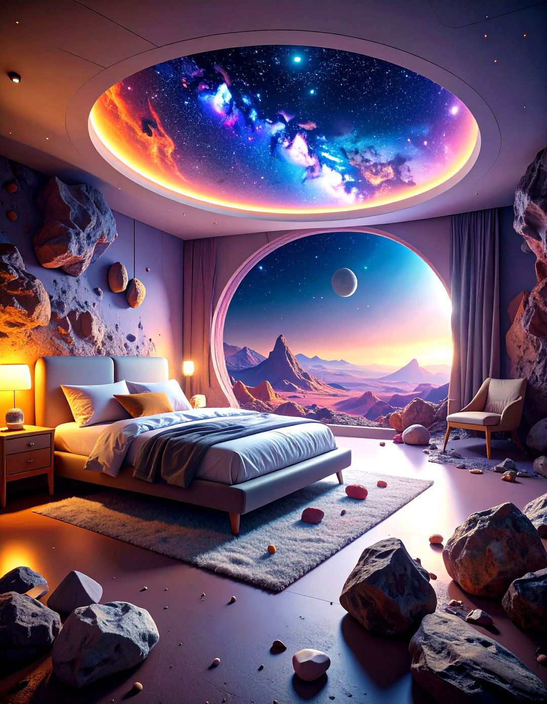 Meteorite Impact Zone - 24 Space-themed Room Ideas