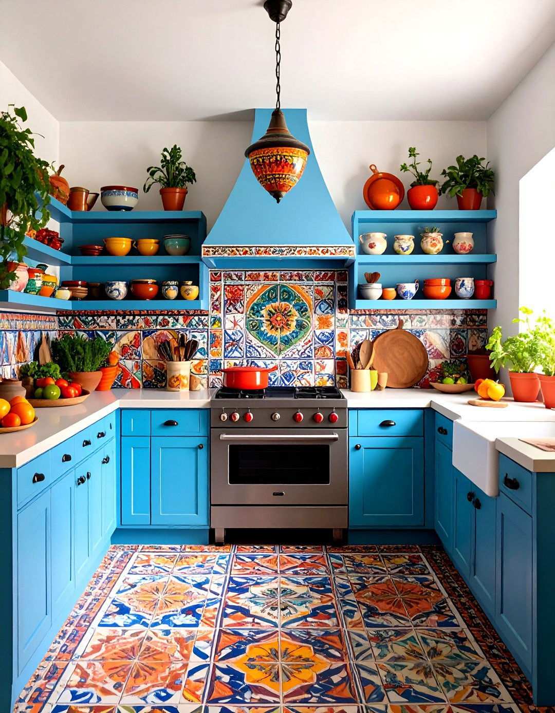 Mexican Kitchen Backsplash Mural Artistry - 24 Mexican Kitchen Ideas