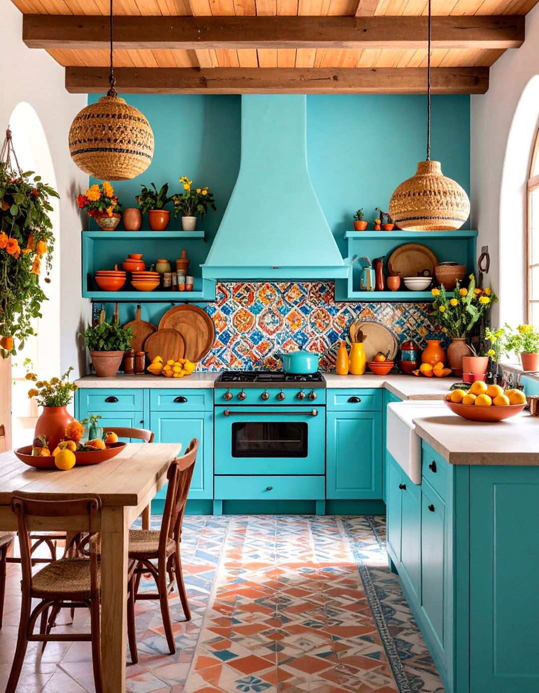 Mexican Kitchen Color Palette Coordination - 24 Mexican Kitchen Ideas