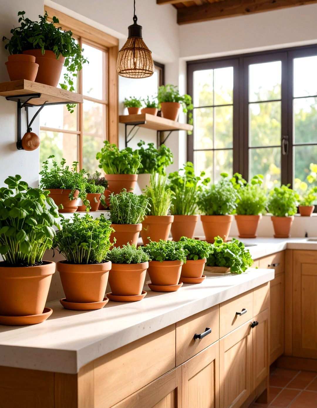 Mexican Kitchen Herb Garden Integration - 24 Mexican Kitchen Ideas