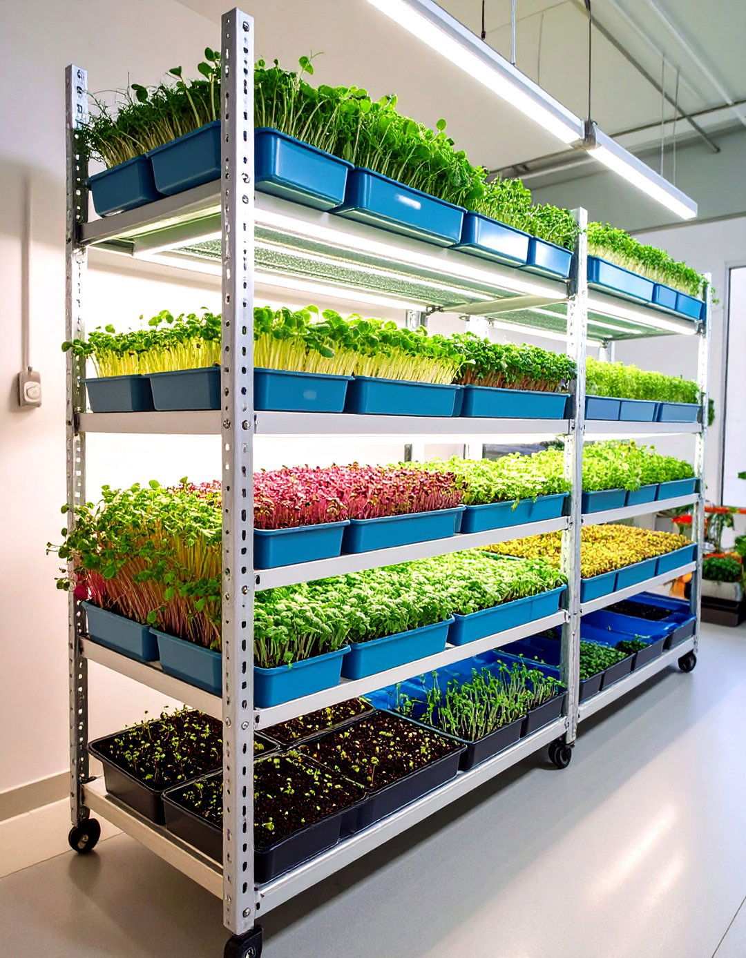 Microgreen Production System - 24 Vertical Pallet Garden Ideas