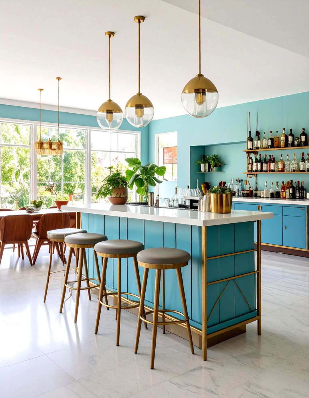 Mid Century Bar Areas - 24 Mid-century Modern Dining Rooms