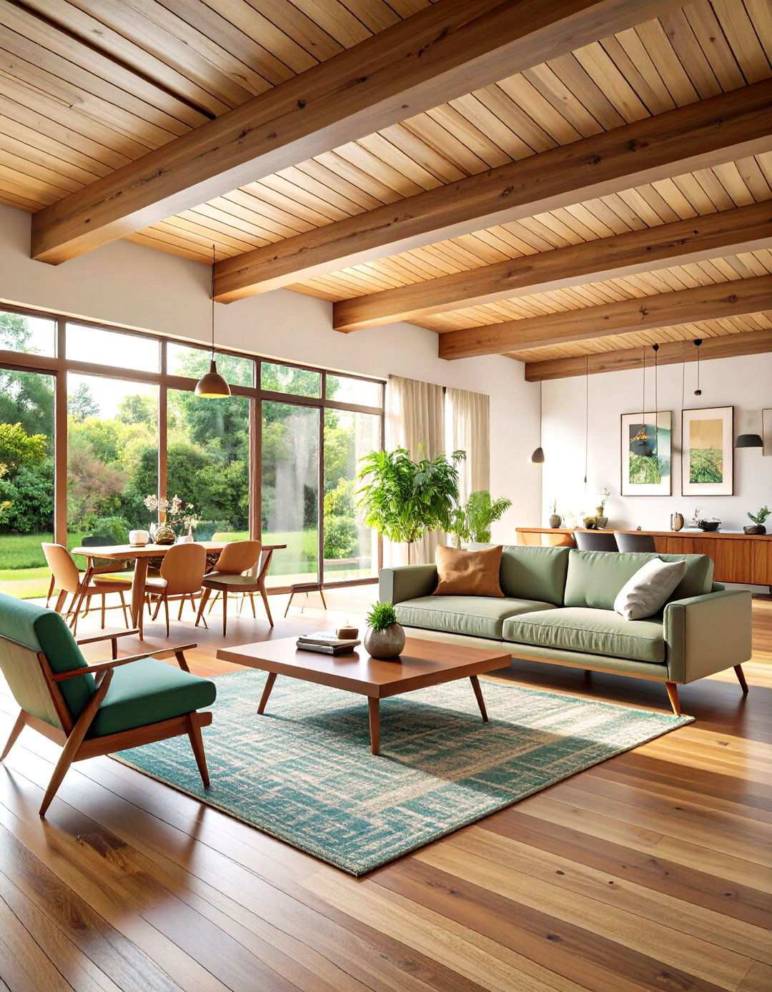 Mid Century Modern Clean Line Beams - 24 Vaulted Ceiling With Beams