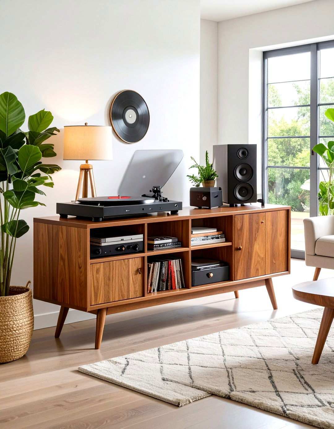 Mid Century Modern Media Consoles - 24 Vinyl Record Storage Ideas