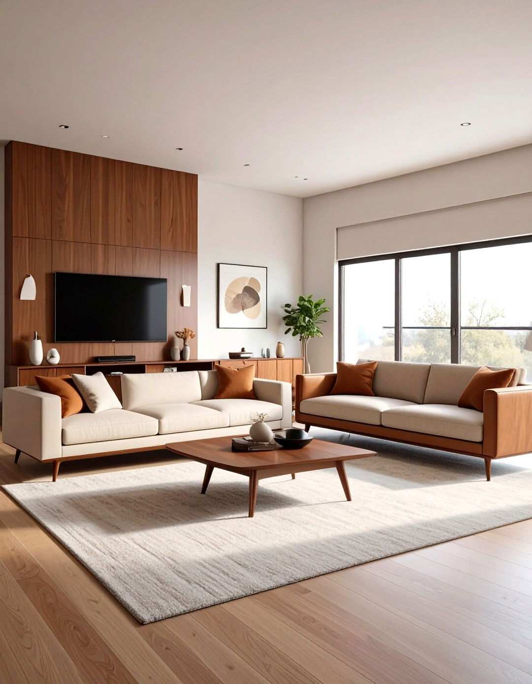 Mid Century Modern Media Lounge - 24 Small Media Room Ideas
