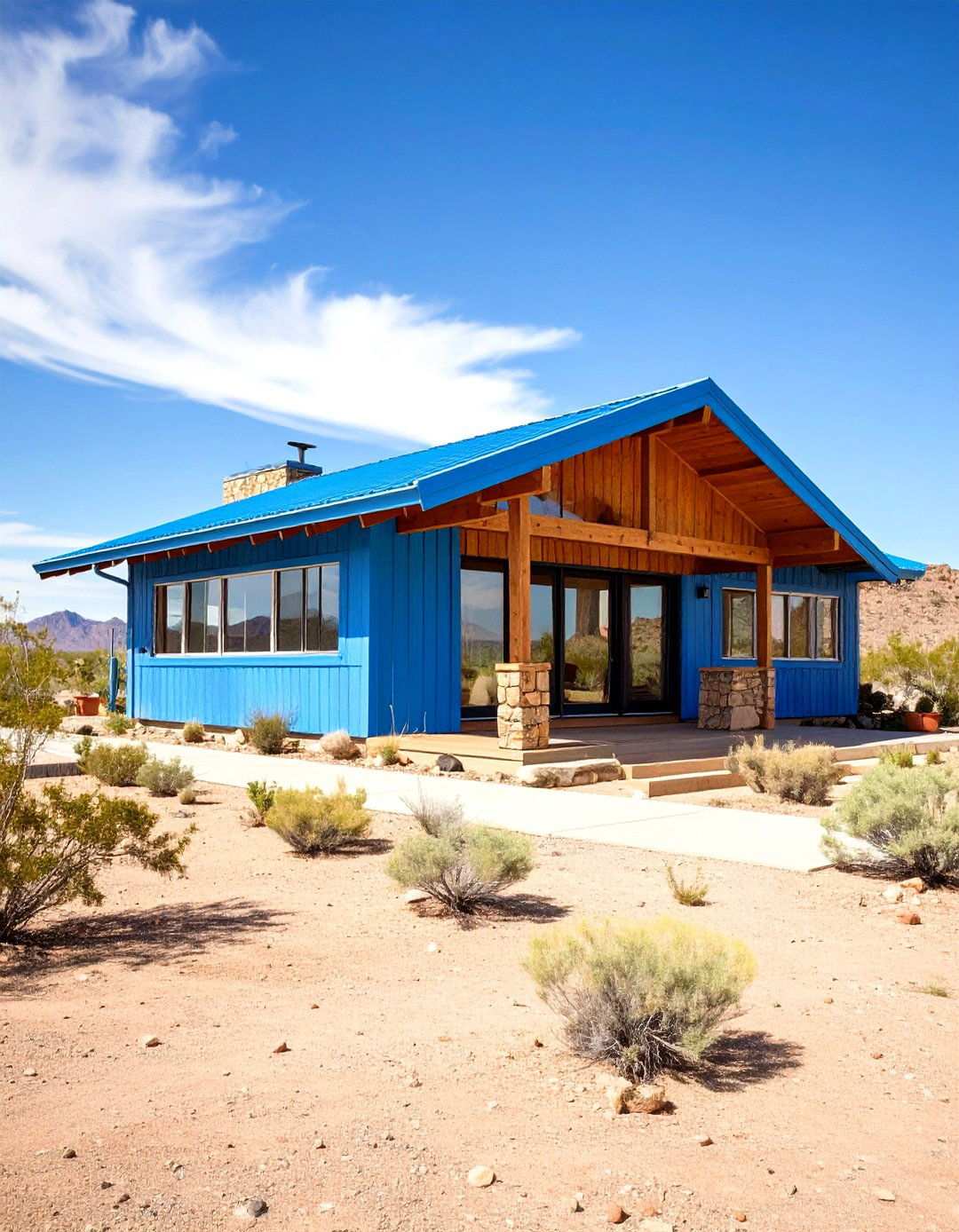 Mid Century Modern Revival - 24 houses with blue metal roofs