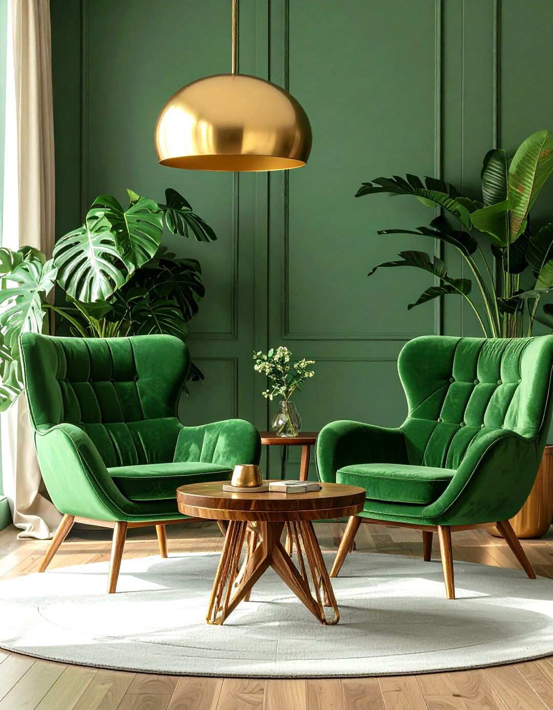 Mid Century Modern Sage Green Living Room - 24 Sage Green Living Room Ideas