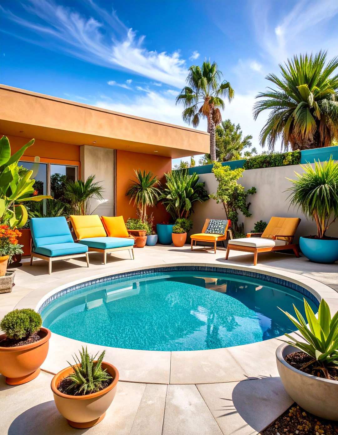 Mid Century Modern Spool Retreat - 24 Spool Pool Ideas