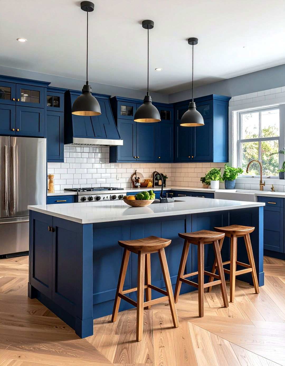 Midnight Blue Ceramic Tile Countertop Kitchen - 24 kitchens with blue countertops