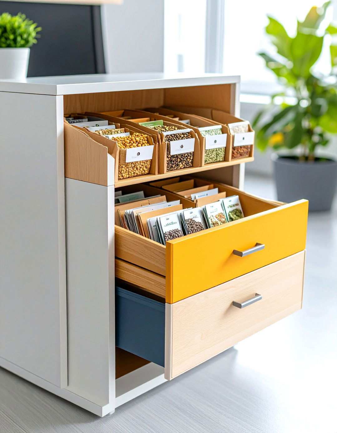 Mini Filing Cabinet System - 24 Seed Storage Ideas