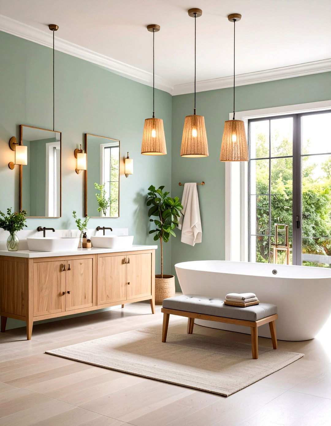 Mini Pendant Lights as Bedside Reading Lamps - 24 Small Bathroom Lighting Ideas