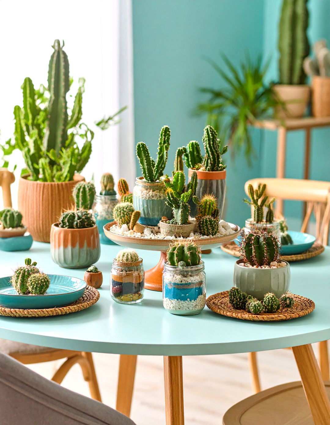 Miniature Cactus Desert Gardens - 24 Mason Jar Centerpiece Ideas