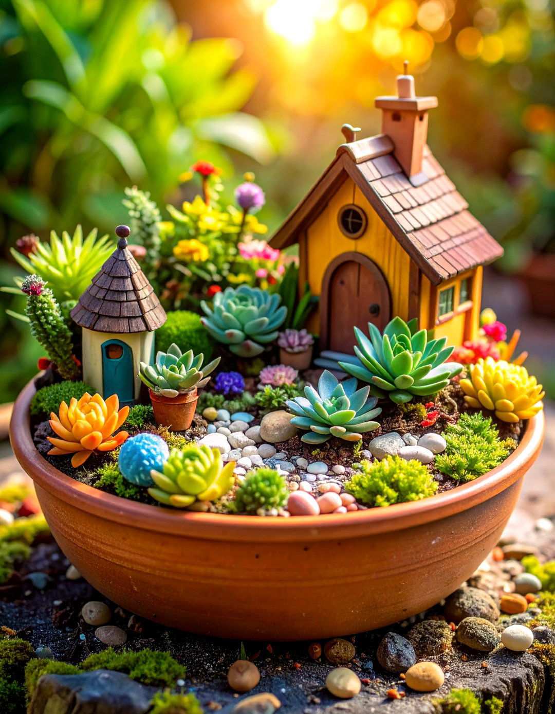 Miniature Fairy Garden Containers - 24 Outdoor Succulent Container Ideas
