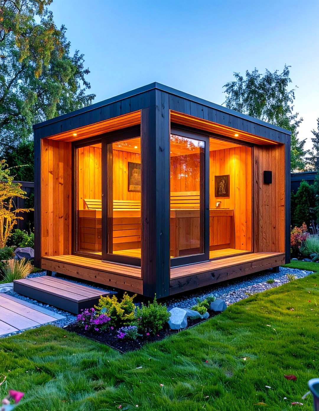 Minimalist Cube Sauna with Clean Lines - 24 Outdoor Sauna Ideas