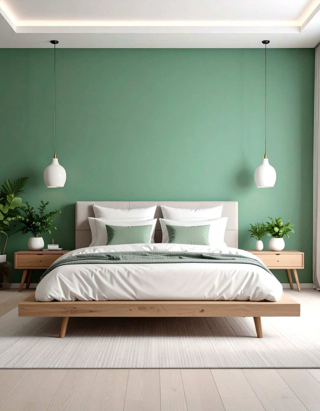 Minimalist Jade Green Bedroom with Clean Lines - 24 Jade Green Bedroom Ideas