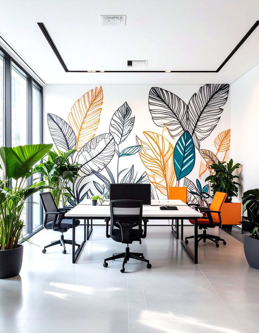 Minimalist Line Art Wall Murals - 24 Wall Mural Ideas