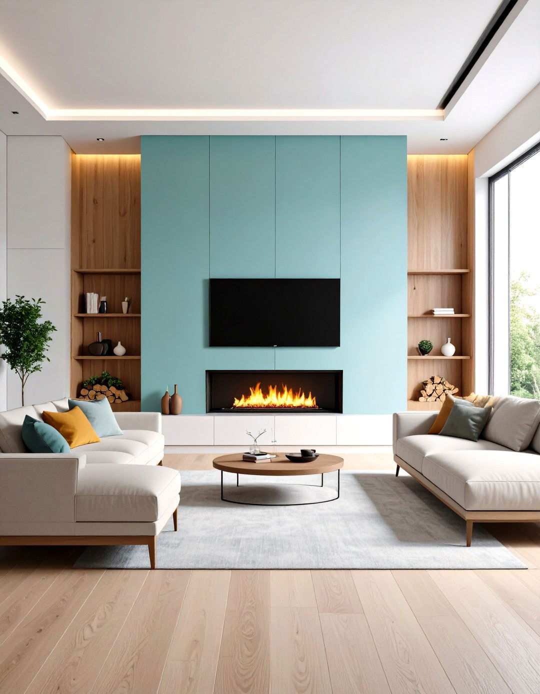Minimalist Linear Fireplace with Hidden Storage - 24 Linear Fireplace Ideas With Tv Above