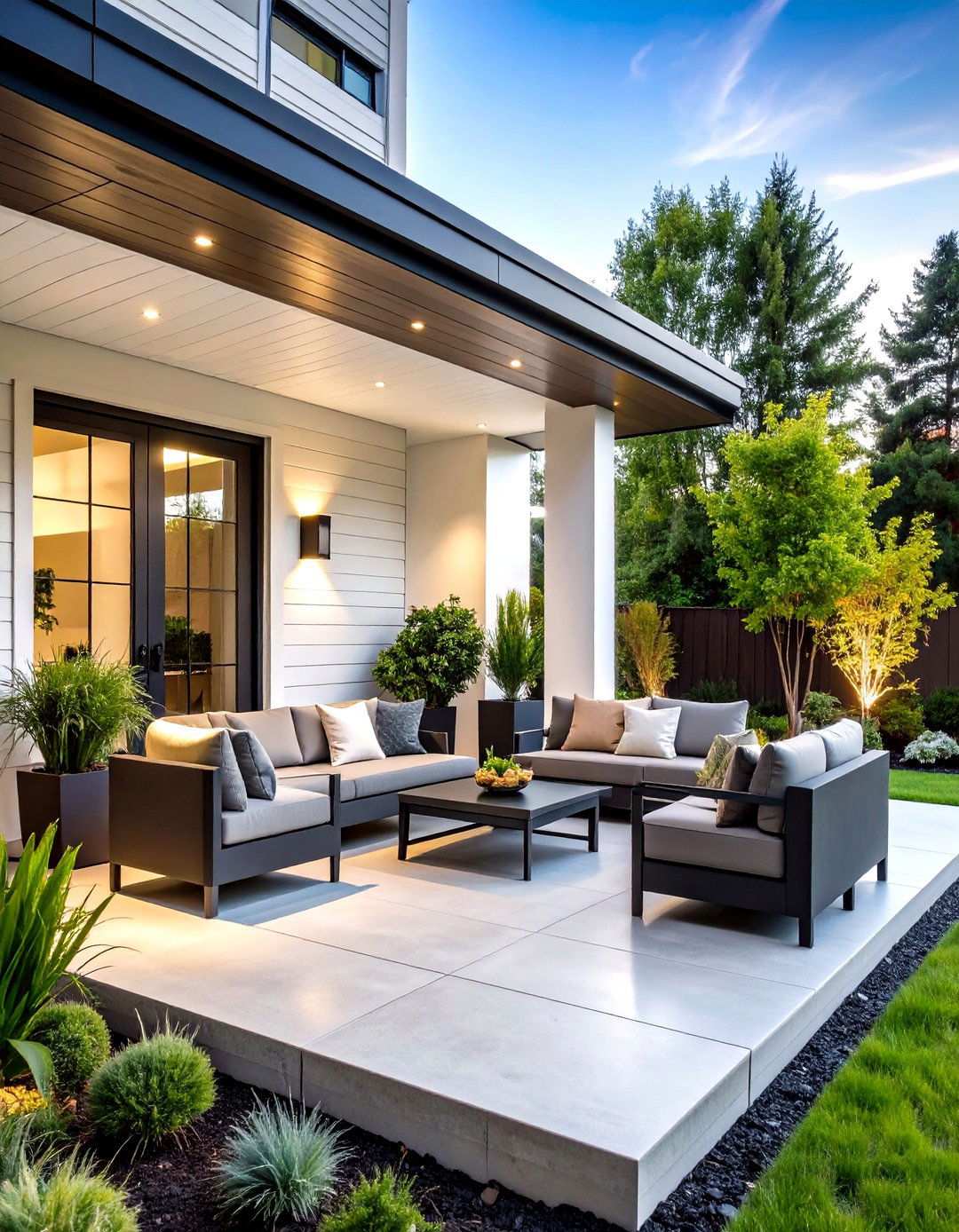 Minimalist Modern Porch with Clean Lines - 24 Modern Front Porch Ideas
