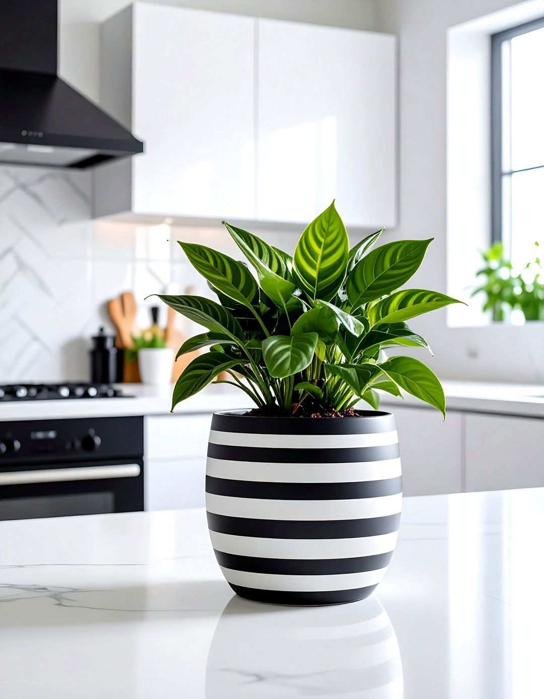 Minimalist Monochrome Design Pots - 24 Painted Pot Ideas