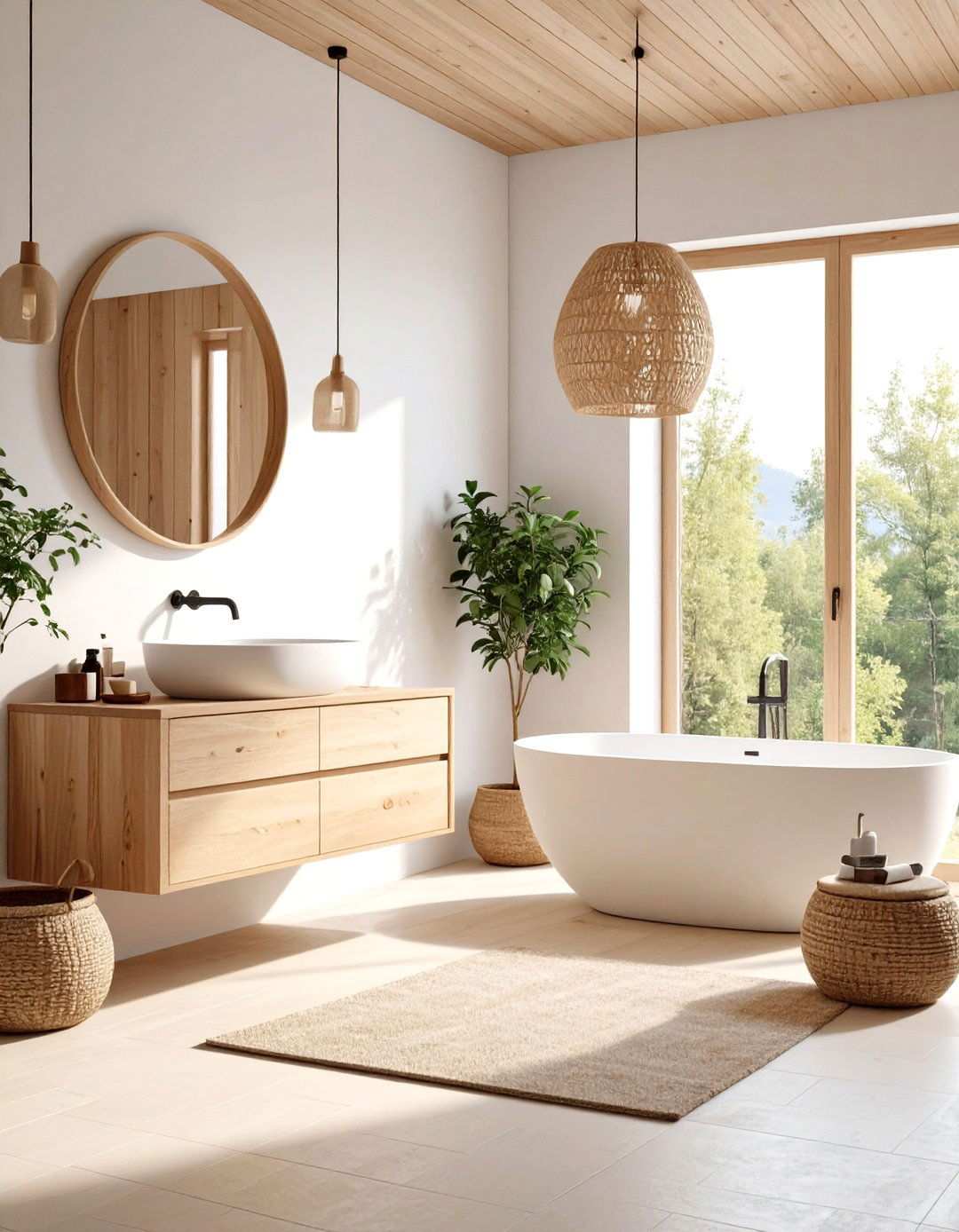 Minimalist Scandinavian Approach - 24 Small White Bathroom Ideas