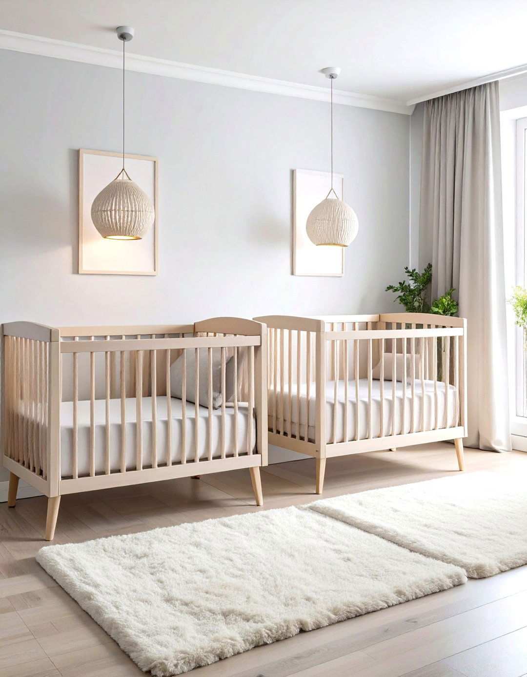 Minimalist Scandinavian Twin Space - 24 Twin Nursery Ideas