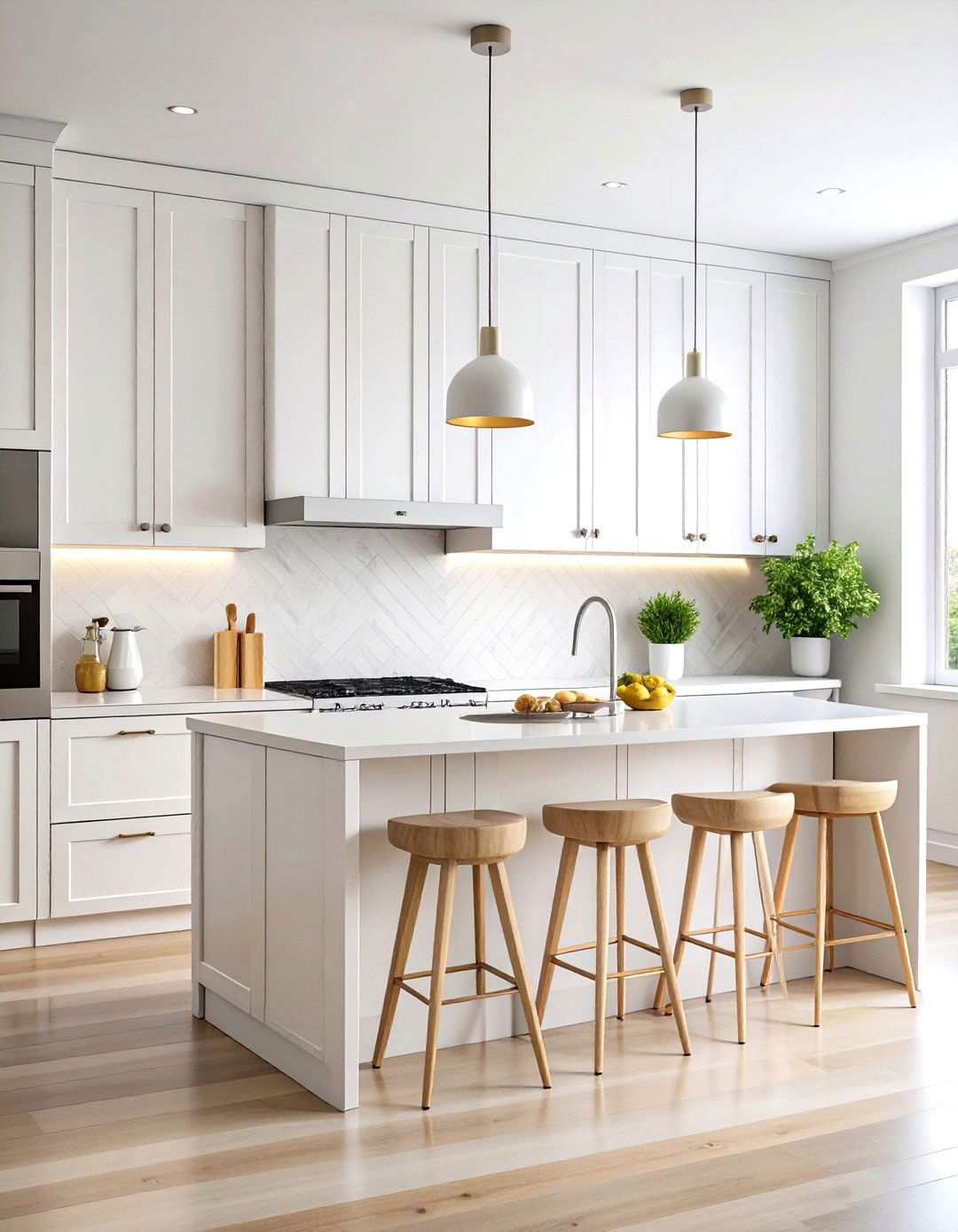 Minimalist Stripe Wallpaper for Clean Kitchens - 24 Wallpaper Ideas
