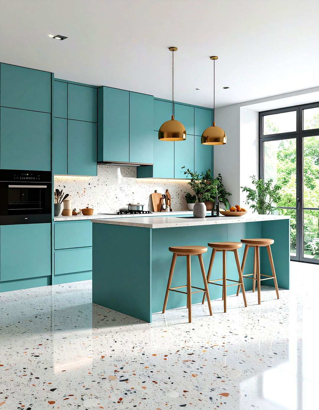 Minimalist Terrazzo Kitchen Flooring - 24 Terrazzo Kitchen Floor Ideas