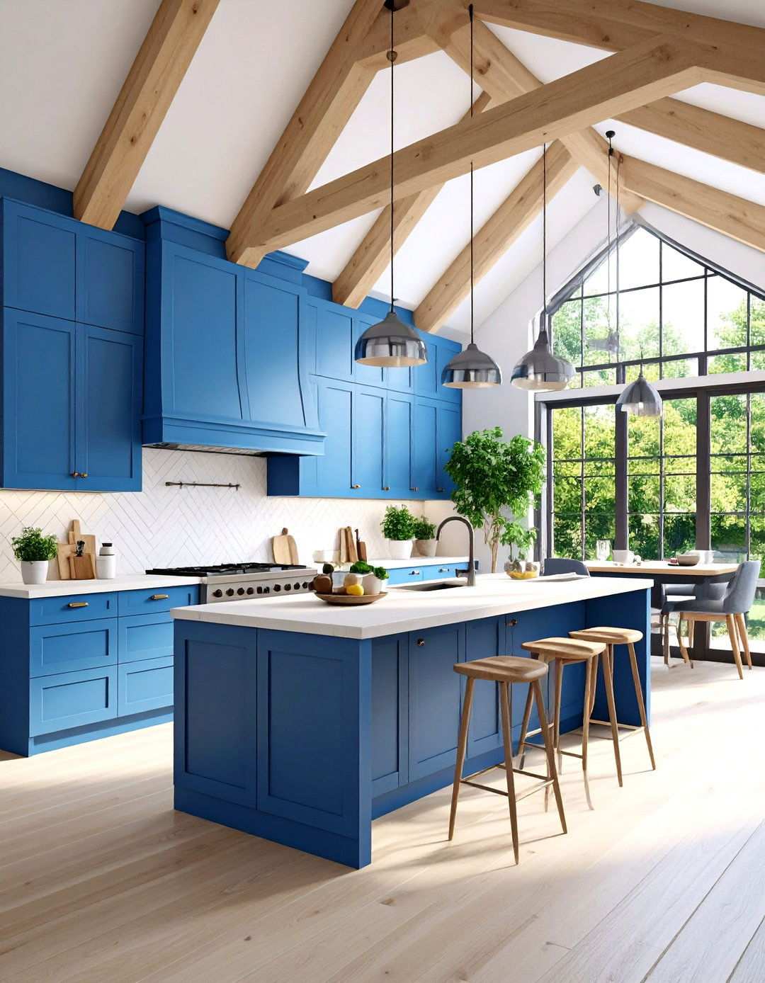 Minimalist Vaulted Kitchen Design - 24 Vaulted Ceiling Kitchen Ideas