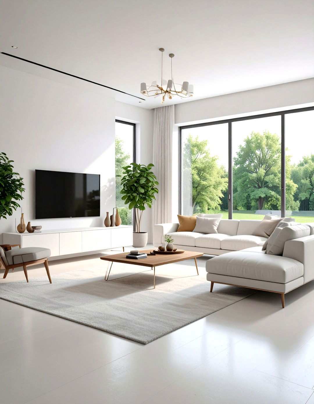 Minimalist White Haven - 24 Tv Room Ideas