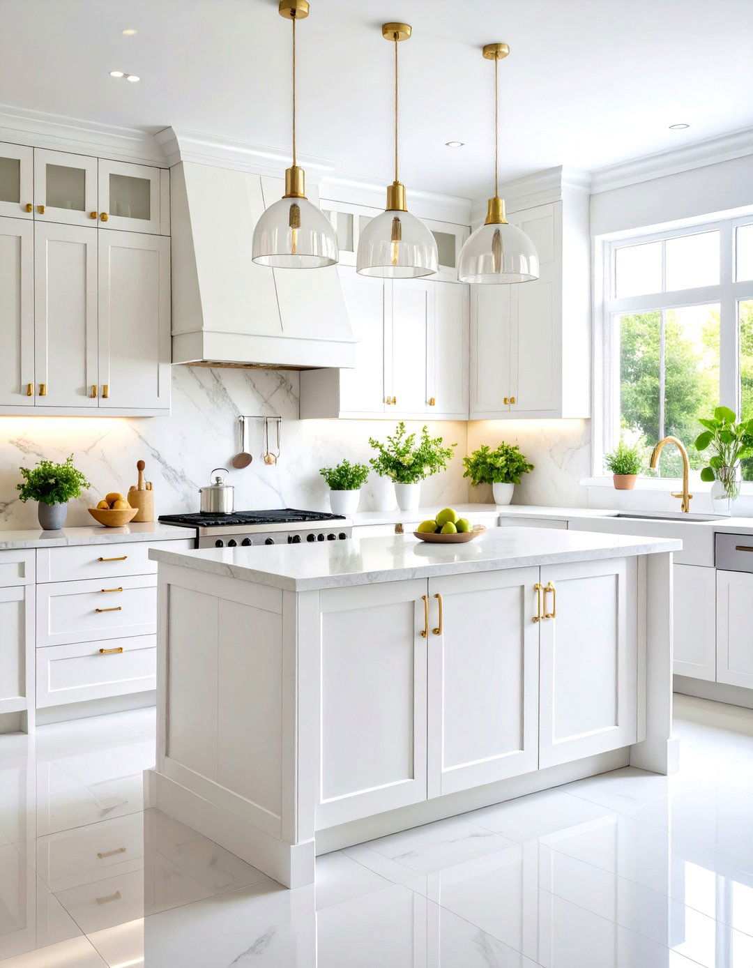 Minimalist White Kitchen Design - 24 Townhouse Kitchen Ideas