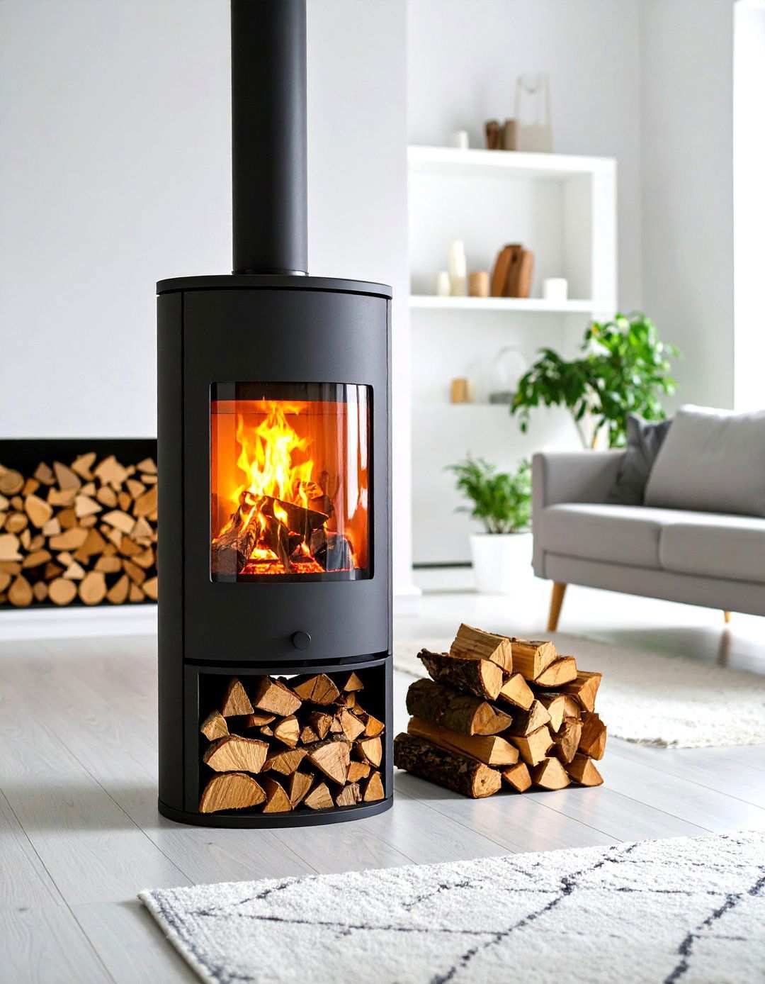 Minimalist Wood Burning Stoves - 24 Scandinavian Fireplace Ideas