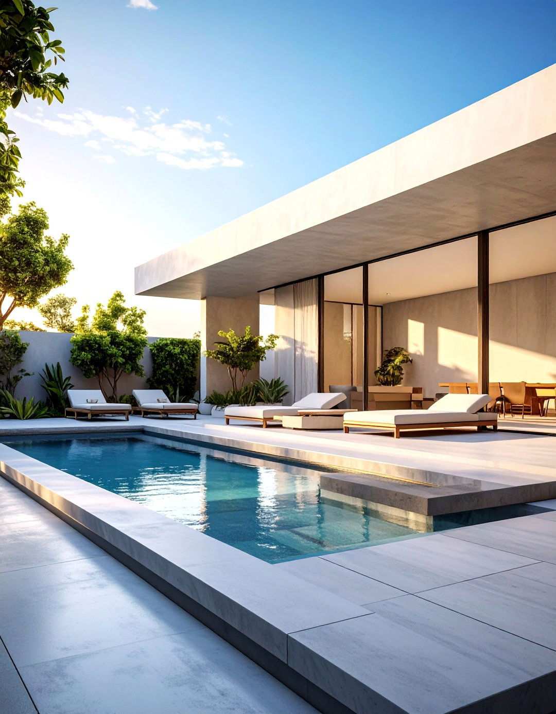 Minimalist Zen Raised Concrete Platform - 24 Raised Concrete Patio Ideas