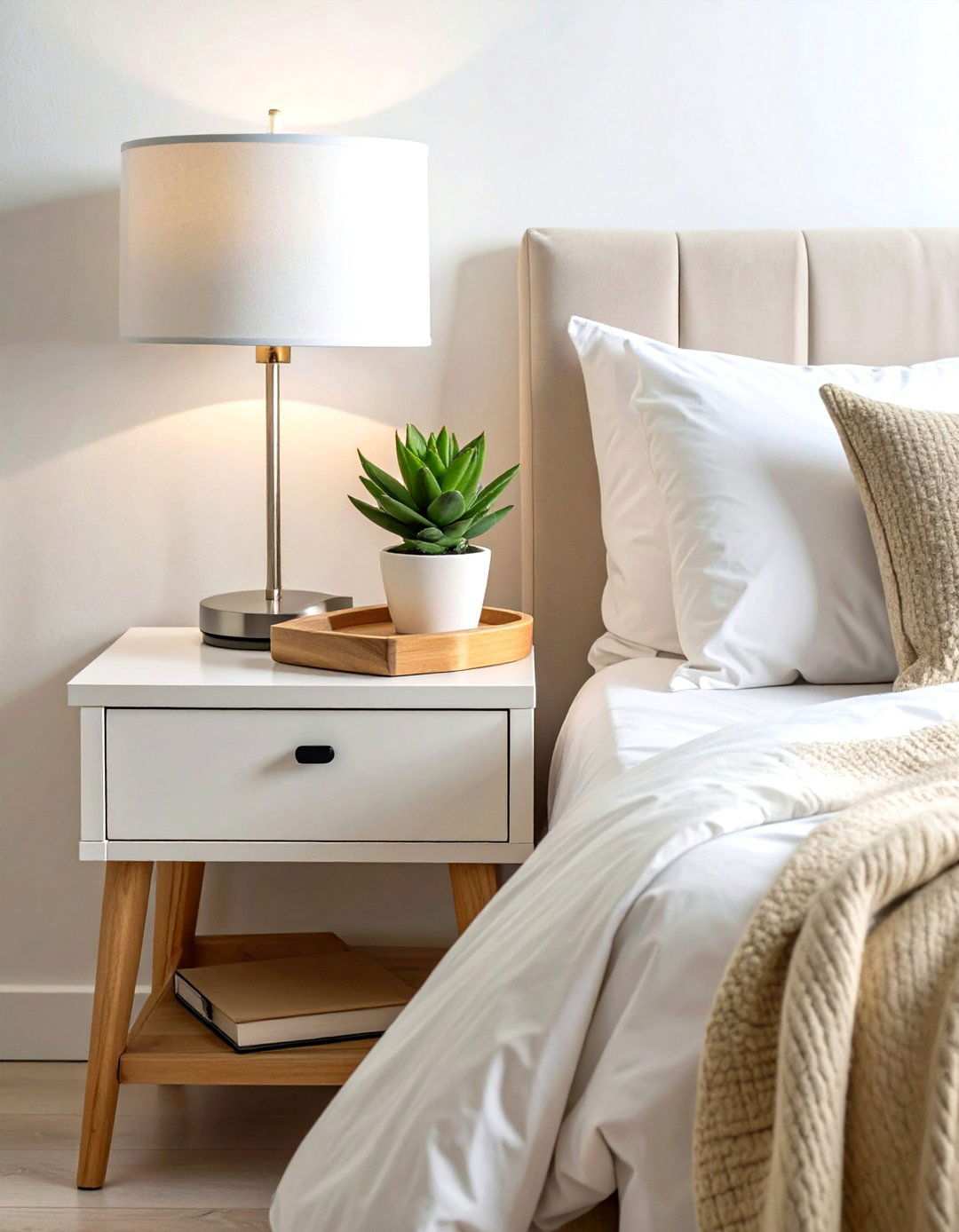 Minimalist Zen Retreat - 24 Nightstand Decor Ideas