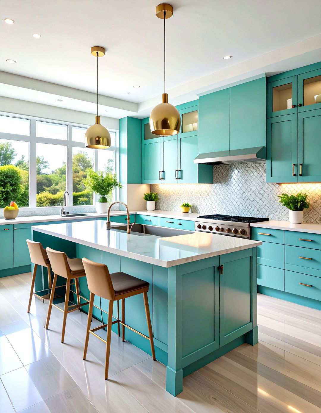 Mirror Backsplash Reflection Trick - 24 Small Galley Kitchen Ideas on a Budget