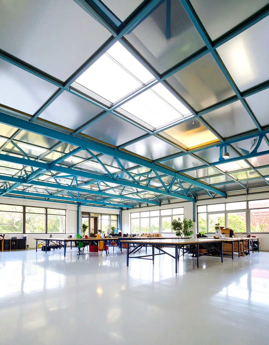 Mirror Panel Ceiling with Light Amplification Design - 24 Shed Ceiling Ideas