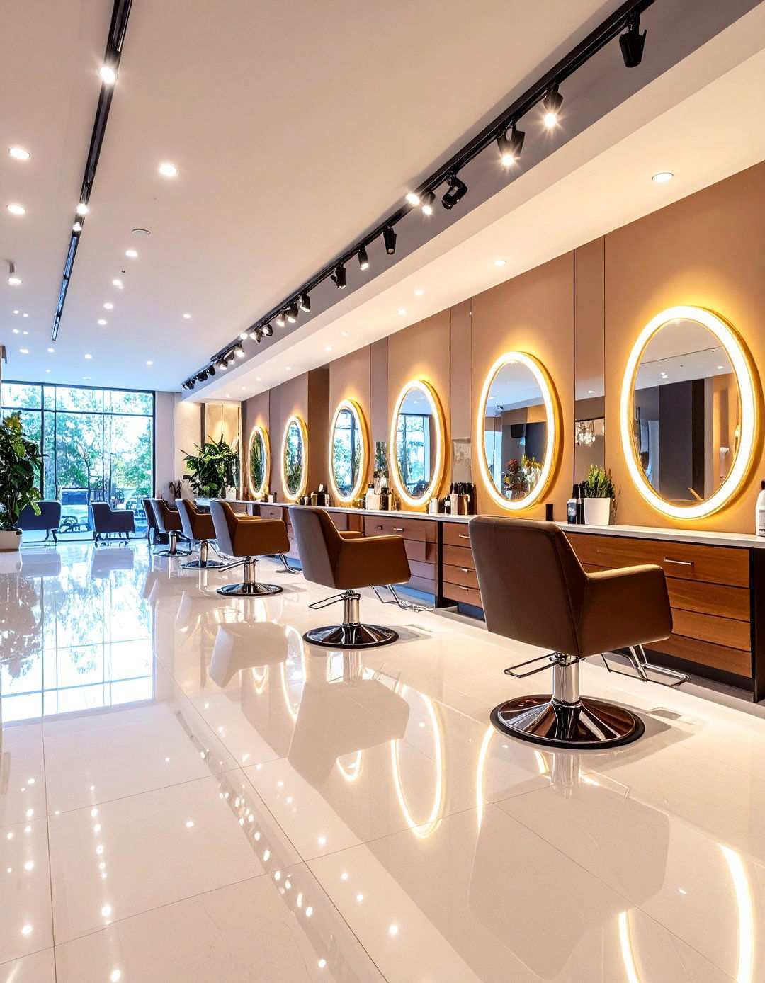 Mirror Wall Reflection Systems - 24 Salon Interior Design Ideas