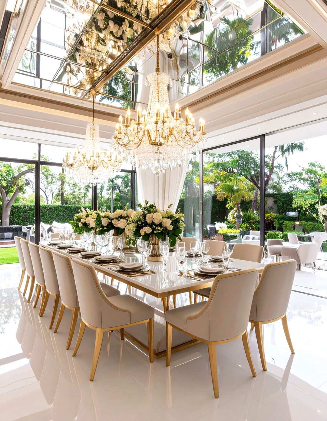 Mirrored Glam Tray Ceiling - 24 tray ceiling ideas