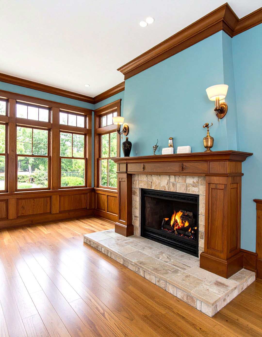 Mission Style Simplified Wood Surrounds - 24 Traditional Fireplaces