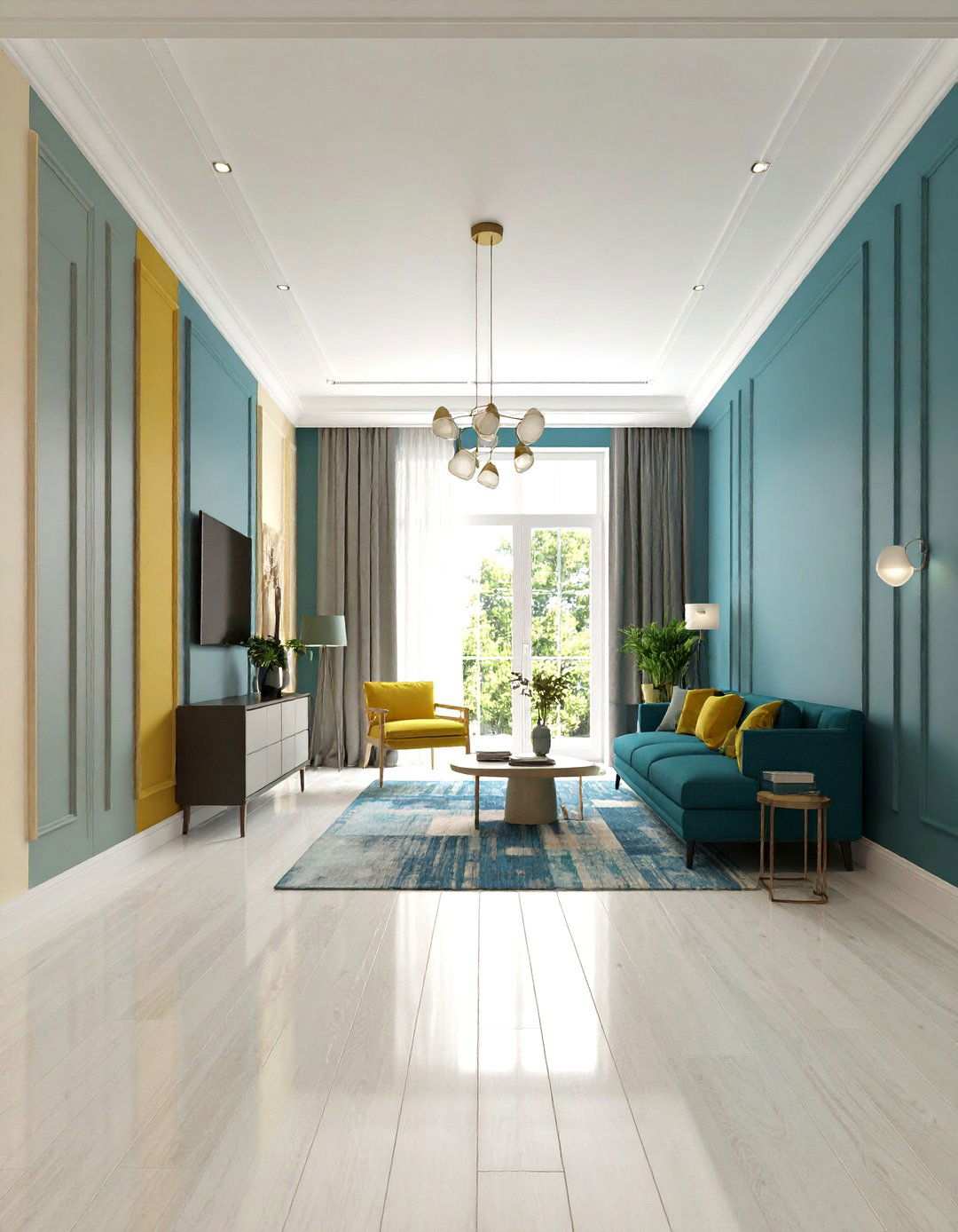 Mixed Height Panel Combinations for Dynamic Interest - 24 Wall Molding Ideas