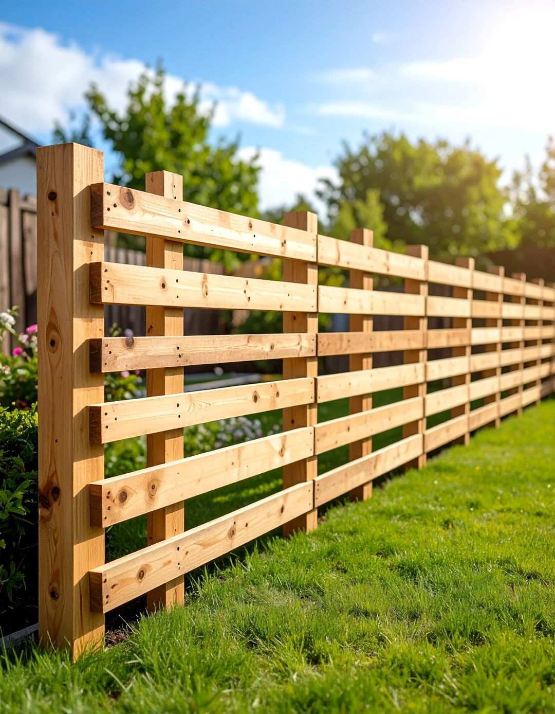 Mixed Horizontal Vertical Pallet Design - 24 Pallet Fence Ideas